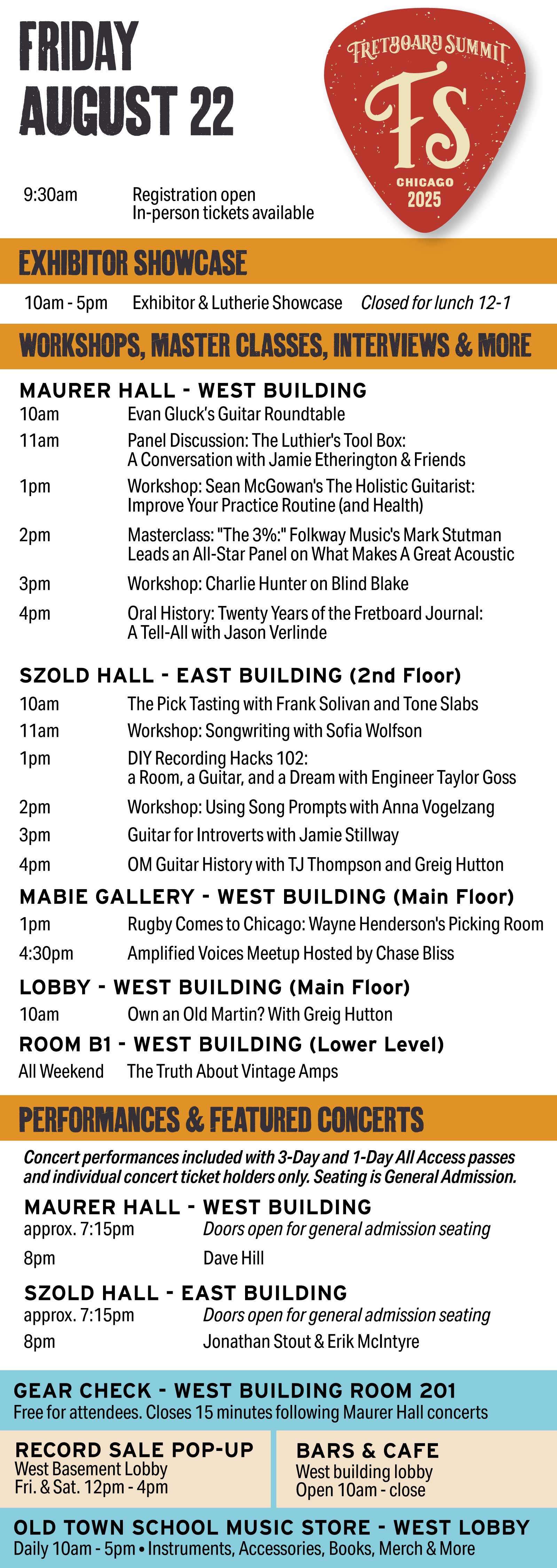 Line Up Schedule Fri 1